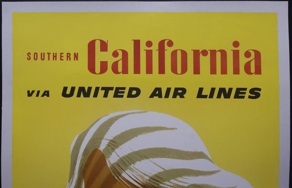 c.1960 Southern California via United Air Lines by Stan Galli Travel - Golden Age Posters