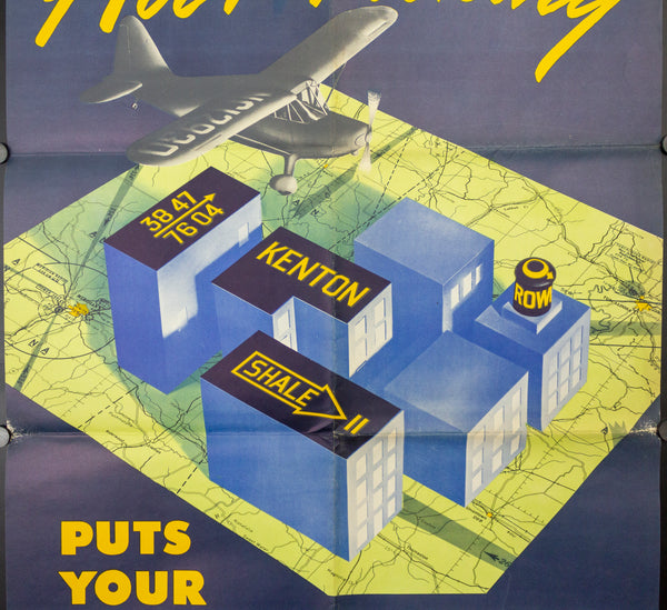 c.1944 Air Markings Put Your Town On The Map Civil Aeronautics Administration