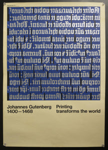 c.1970 Gutenberg Printing Transforms the World Exhibition Hans Peter Hoch - Golden Age Posters