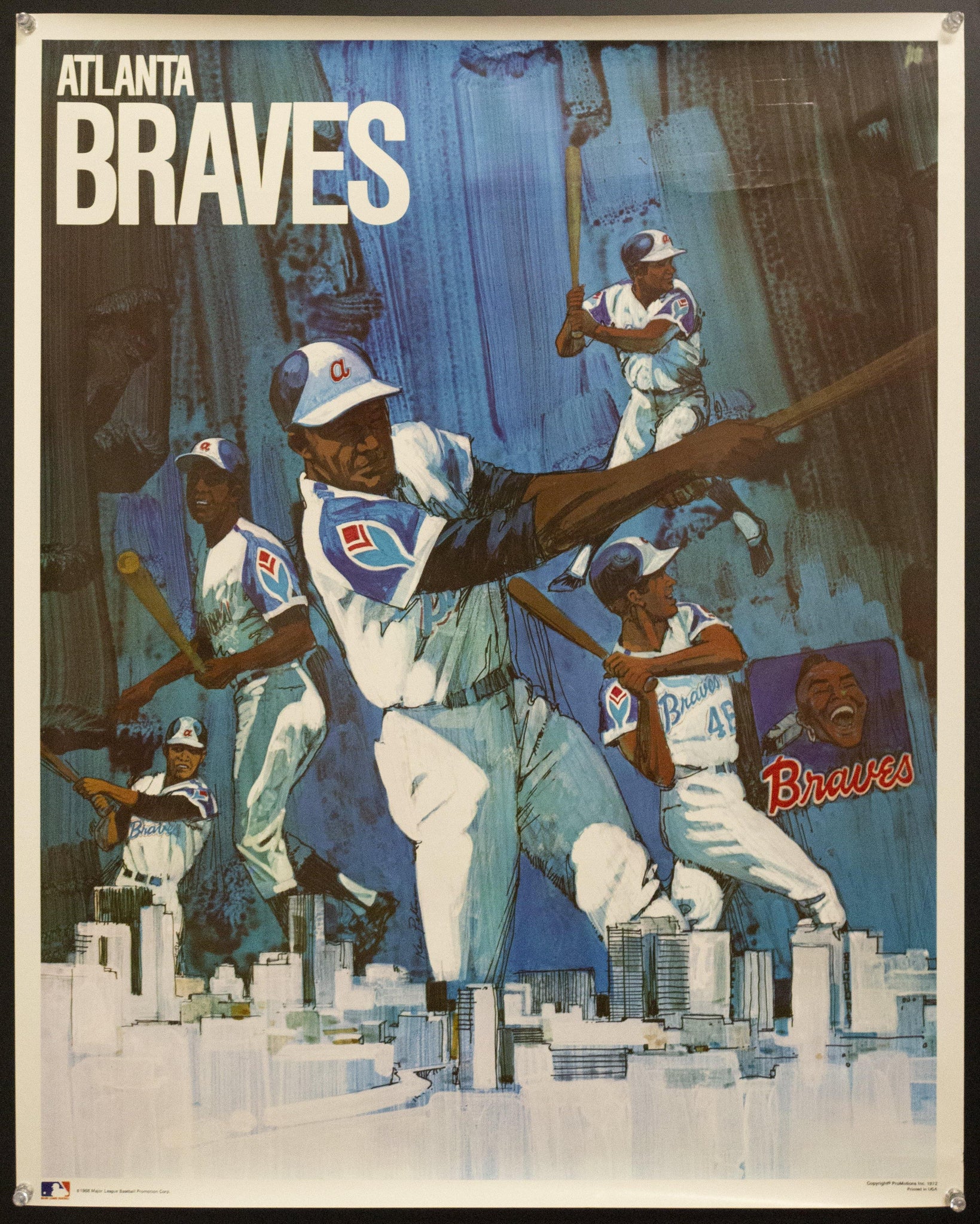 1972 Atlanta Braves by Ken Peterson Major League Baseball MLB 1968 - Golden Age Posters