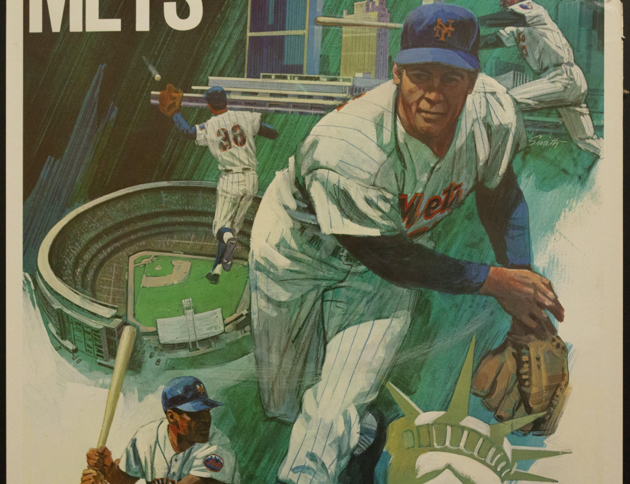 1971 New York Mets Vintage Poster Smith Major League Baseball MLB