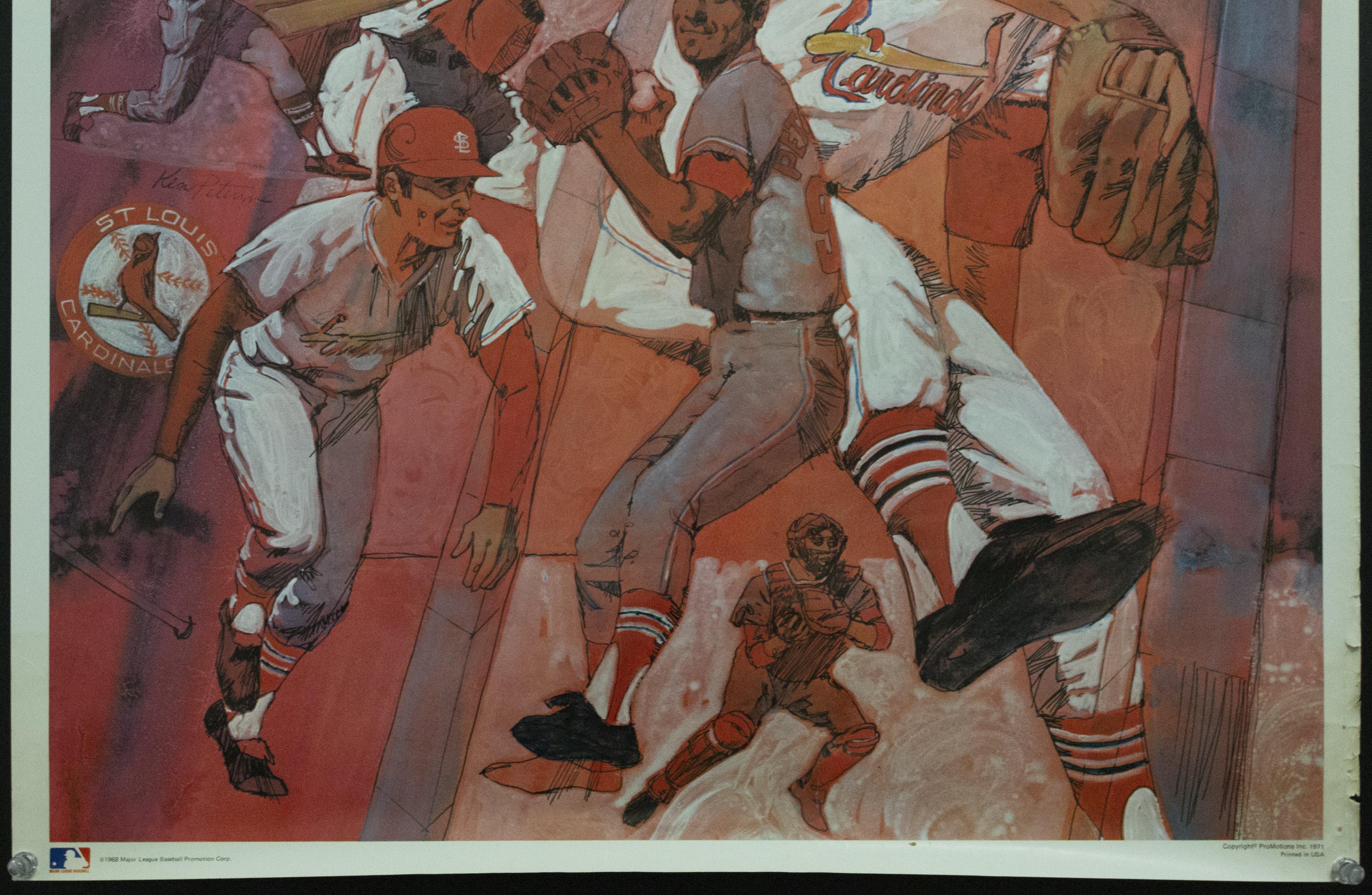 Original St. Louis Cardinals Poster - 1968 Major League Baseball Promotion  Corp.