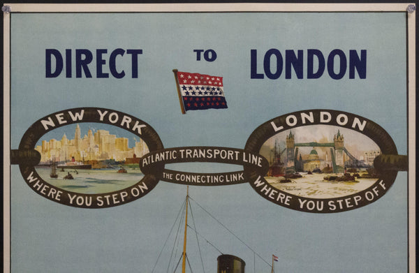 c.1923 Atlantic Transport Line New York To London Charles Nixon<br> - Golden Age Posters