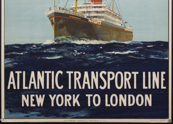 c.1923 Atlantic Transport Line New York To London Charles Nixon<br> - Golden Age Posters