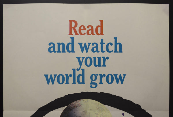 1962 Read And Watch Your World Grow National Library Week Books - Golden Age Posters