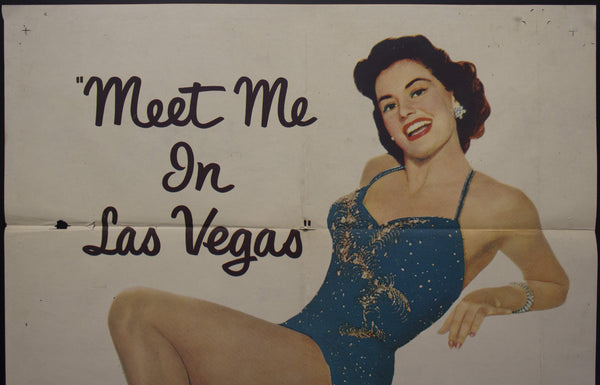 1956 Meet Me In Las Vegas One Sheet Movie Poster MGM Cyd Charisse - Golden Age Posters