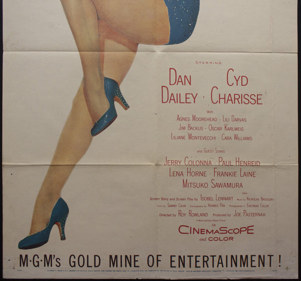 1956 Meet Me In Las Vegas One Sheet Movie Poster MGM Cyd Charisse - Golden Age Posters