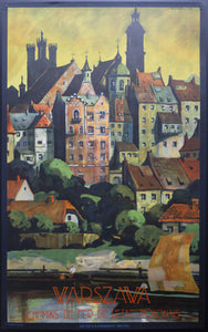 c.1925 Warszawa Warsaw Poland by Stefan Norblin Polish Travel - Golden Age Posters