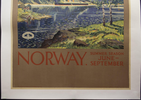 c.1930 Norway Summer Season by Benjamin Blessum Norwegian State Railways - Golden Age Posters