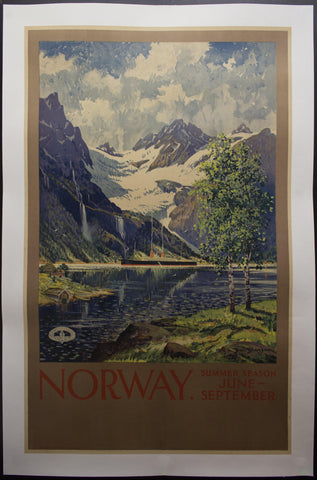 c.1930 Norway Summer Season by Benjamin Blessum Norwegian State Railways - Golden Age Posters