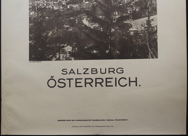 c.1934 Salzburg Ősterreich Austria Heinrich Gürtler - Golden Age Posters