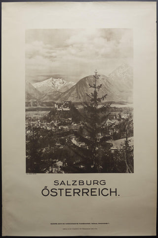 c.1934 Salzburg Ősterreich Austria Heinrich Gürtler - Golden Age Posters