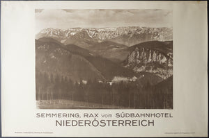 c.1934 Semmering Rax vom Südbahnhotel Niederősterreich Austria Alps - Golden Age Posters