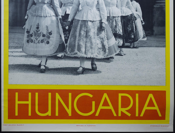 c.1930s Hungaria Hungary By Balogh Rudolf Folk Dress Athenaeum - Golden Age Posters