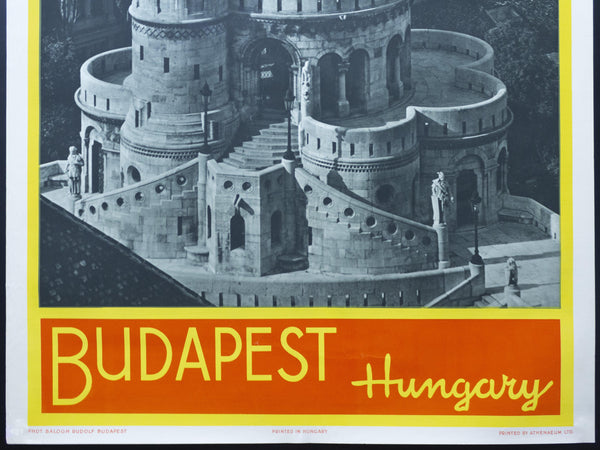 c.1930s Budapest Hungary Fisherman’s Bastion by Balogh Rudolf Athenaeum - Golden Age Posters