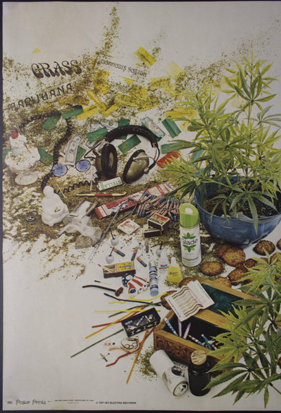 1971 A Child's Garden of Grass Jack S Margolis Record Store Poster Marijuana - Golden Age Posters
