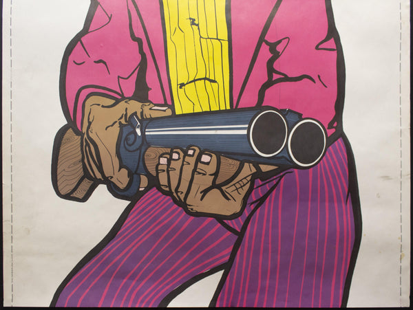1974 ATS Quik Slip Human Figure Police Target Poster Bad Guy With Shotgun - Golden Age Posters