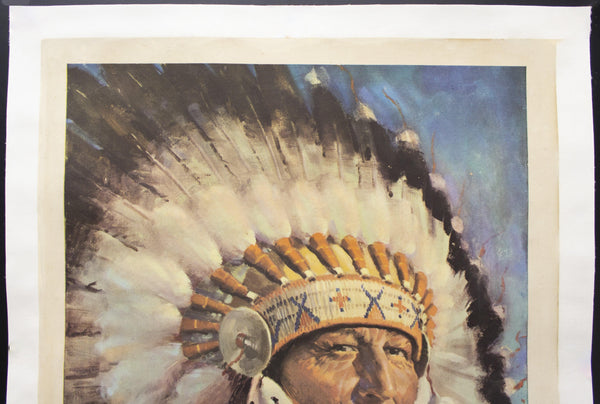 c.1950 The Chief Way Atchison Topeka & Santa Fe Railway - Golden Age Posters