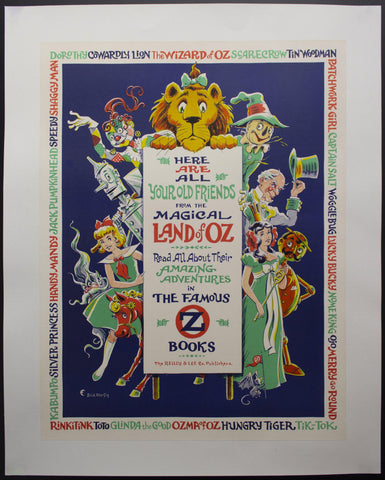 c.1960s Dick Martin Wizard of Oz Books Bookstore Advertising Reilly & Lee Co - Golden Age Posters