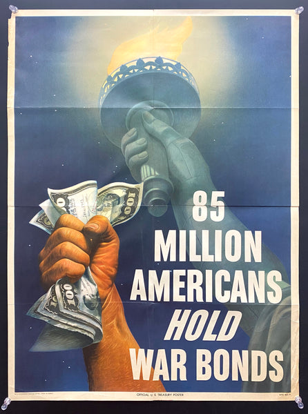 1945 85 Million Americans Hold War Bonds US Treasury WWII