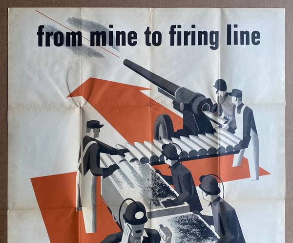 1942 From Mine To Firing Line More Production by Monnast WWII Modernism