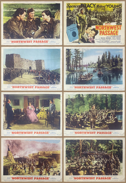 1940 Northwest Passage Lobby Card Set of 8 Spencer Tracy Robert Young R-1956