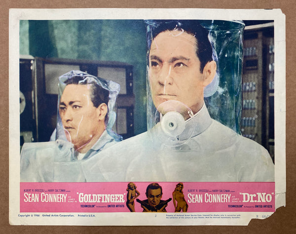 1966 James Bond Goldfinger Dr. No Combo Lobby Card Group including Title