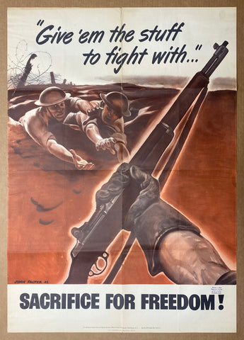 1942 Give Em The Stuff To Fight With Sacrifice For Freedom John Falter WWII