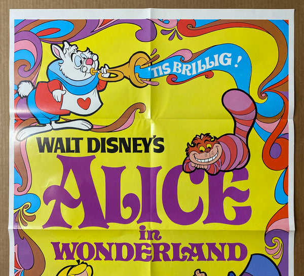 1974 Walt Disney's Alice in Wonderland One Sheet Animated Movie