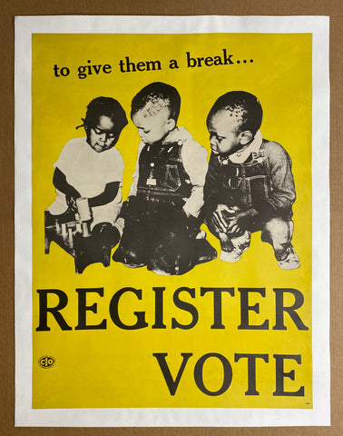 c.1945 To Give Them A Break Register Vote Ben Shahn CIO African Americans