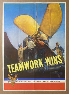 1943 Teamwork Wins United States Maritime Commission Ships for Victory C.P. Benton WWII