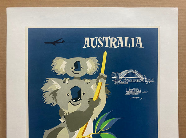 c.1950s Australia Qantas Airline Koalas Harry Rogers