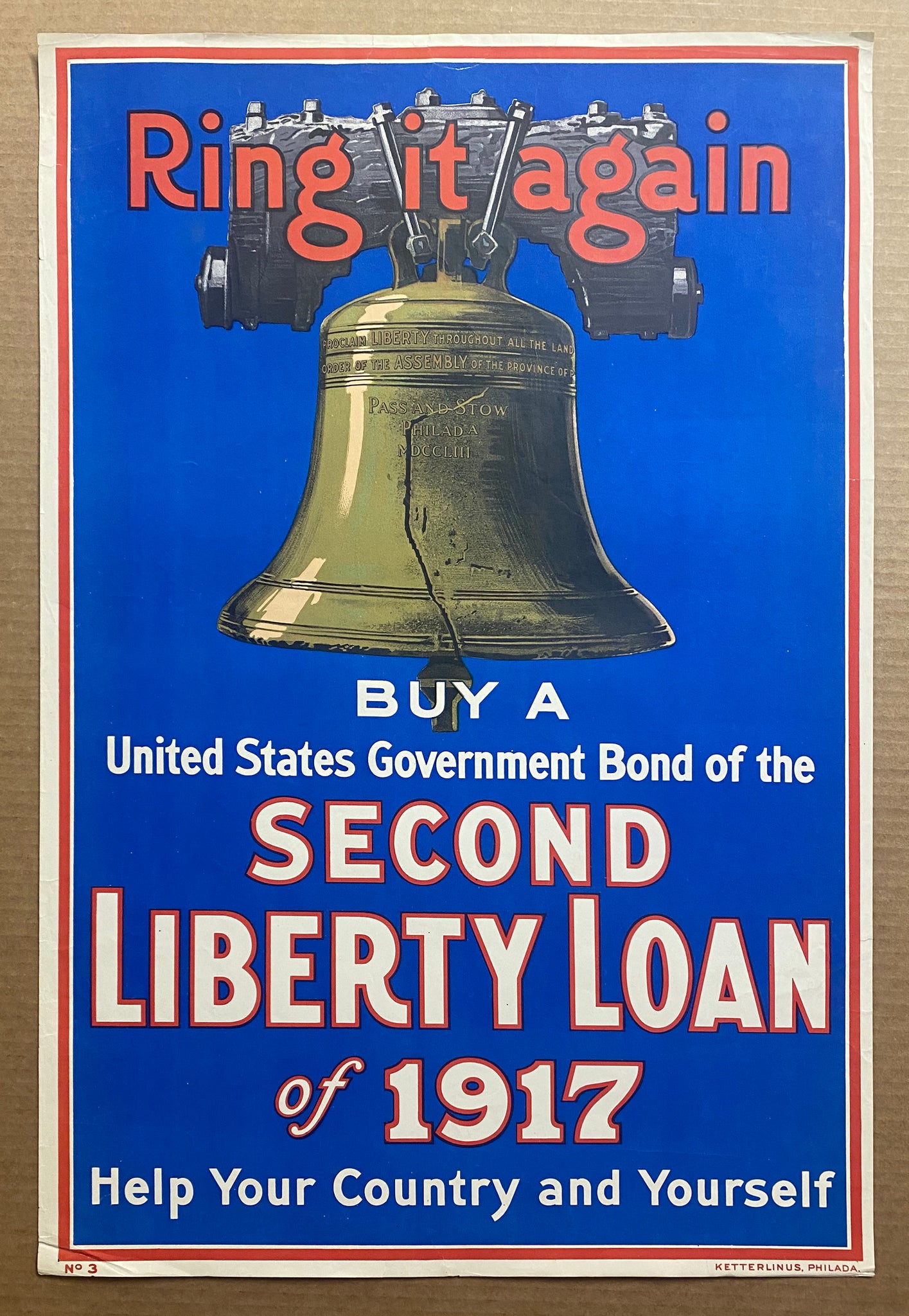 1917 Right It Again Buy Bonds Second Liberty Loan Liberty Bell WWI