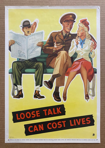 1942 Loose Talk Can Cost Lives R. John Holmgren WWII