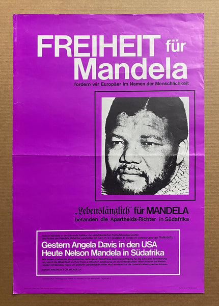 c.1972 Freiheit Für Mandela End Apartheid German Nelson Mandela