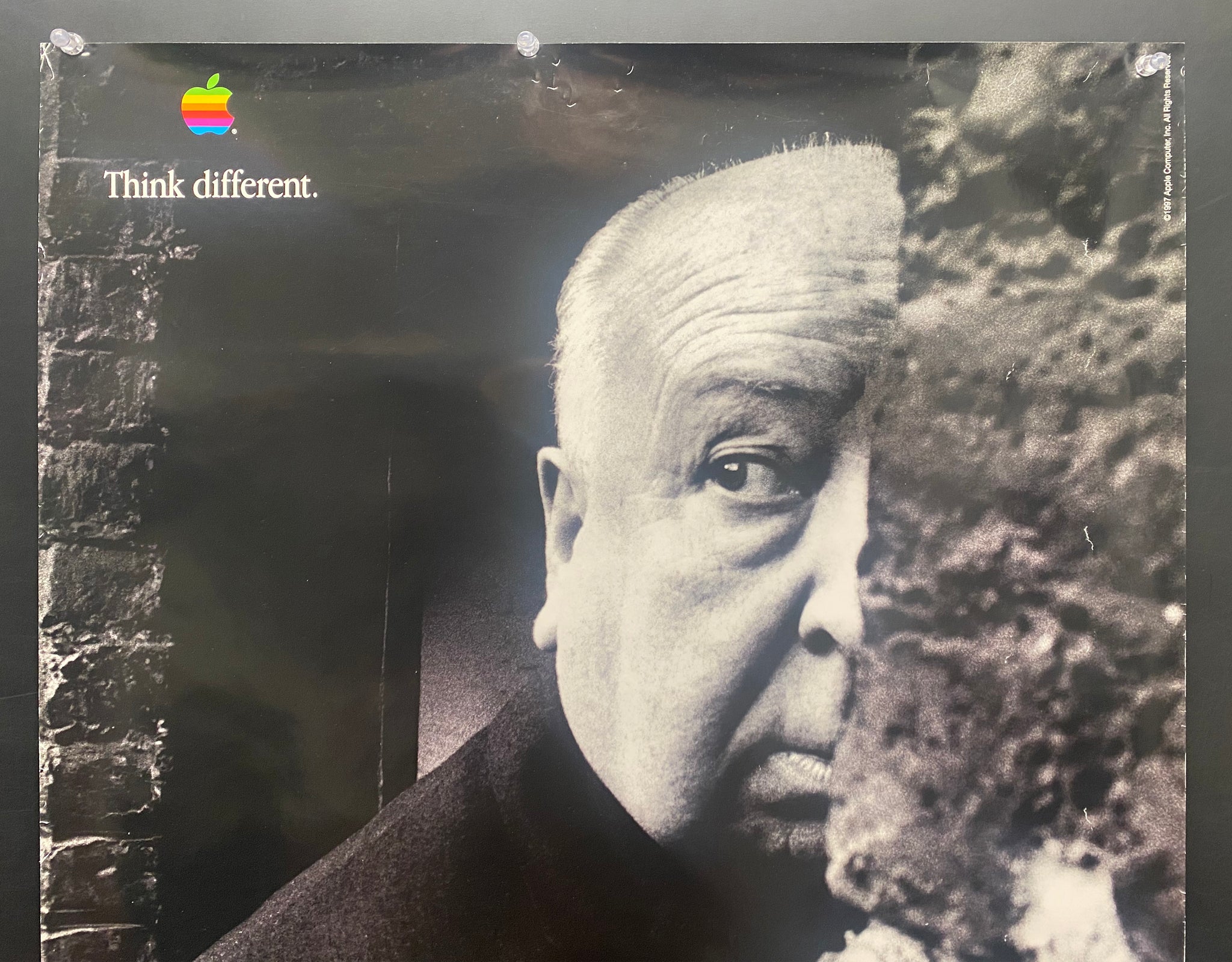 1997 Apple Think Different Alfred Hitchcock Poster Vintage