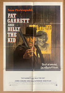 1973 Pat Garrett & Billy The Kid One Sheet Movie Bob Dylan Peckinpah