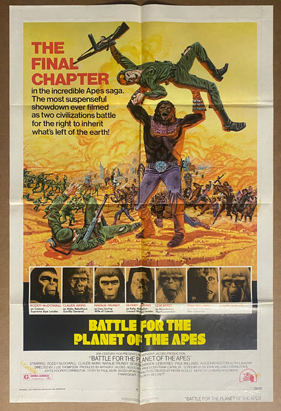 1973 Battle For The Planet Of The Apes One Sheet Movie