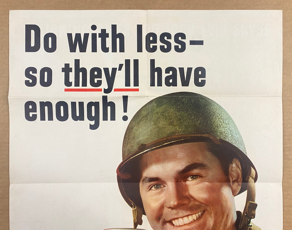 Less So 1943 Do With Less so They'll Have Enough! Poster Rationing WWII ...
