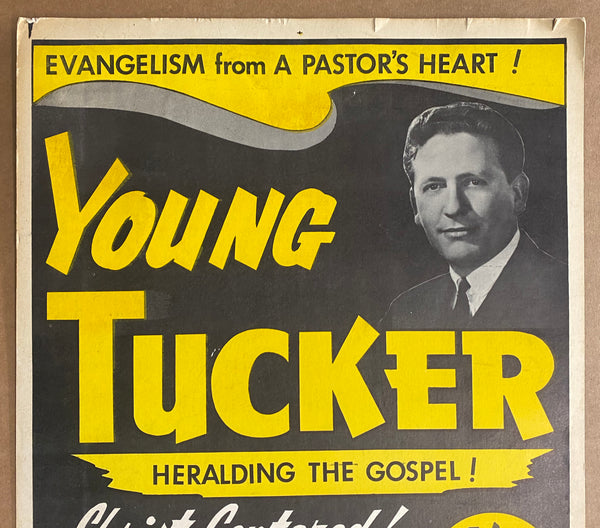c.1950s Young Tucker Evangelist Heralding The Gospel Window Card