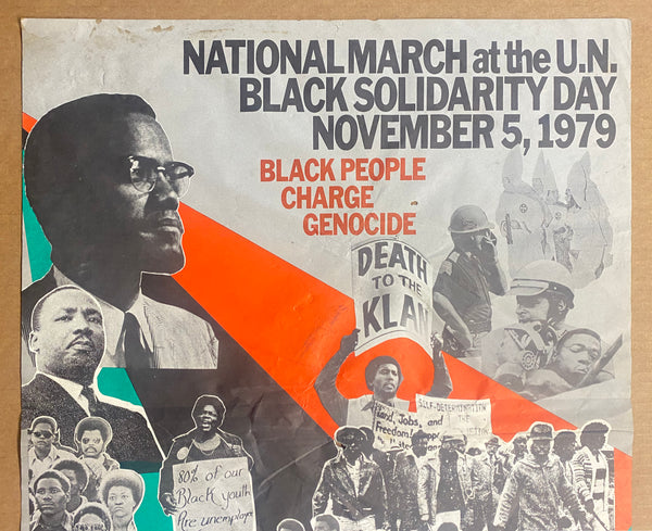 1979 National March At The U.N. Black Solidarity Day Black People Charge Genocide