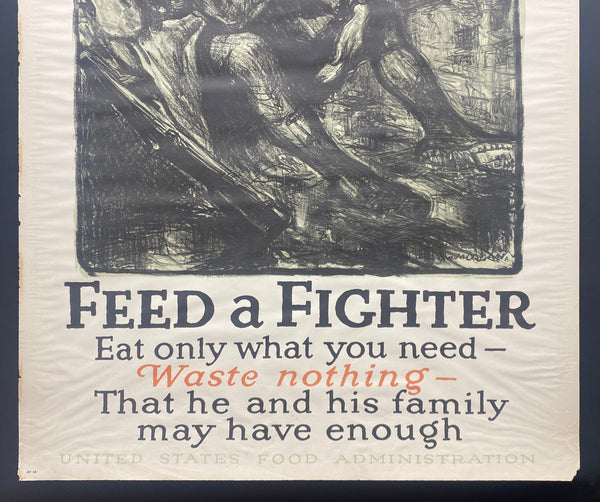 1918 Feed A Fighter United States Food Administration WWI Morgan Wallace