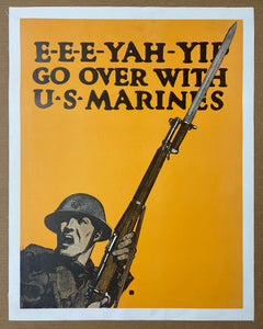 c.1917 E-E-E-YAH-YIP Go Over With U.S. Marines Charles Buckles Falls WWI