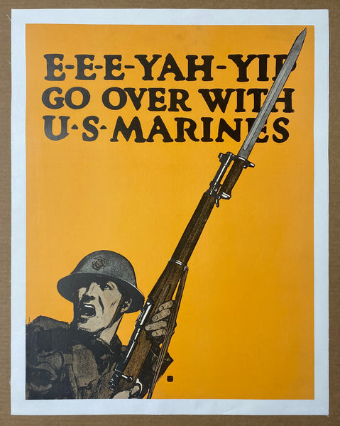 c.1917 E-E-E-YAH-YIP Go Over With U.S. Marines Charles Buckles Falls WWI