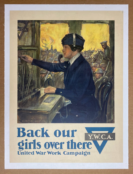 1918 Back Our Girls Over There YMCA United War Work Campaign WWII
