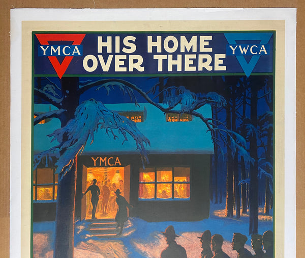 1918 YMCA His Home Over There United War Work Campaign WWI Alert Herter