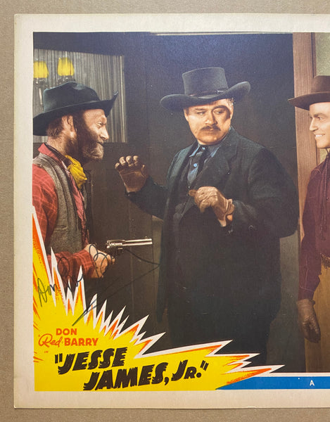 1942 Jesse James, Jr. Movie Lobby Card Signed Don Red Barry Republic
