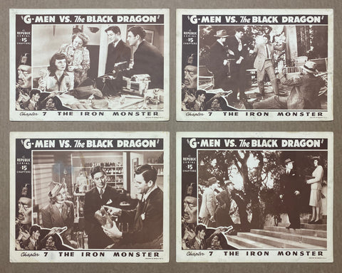 1943 G-Men Vs. The Black Dragon Republic Movie Serial Lobby Card Group