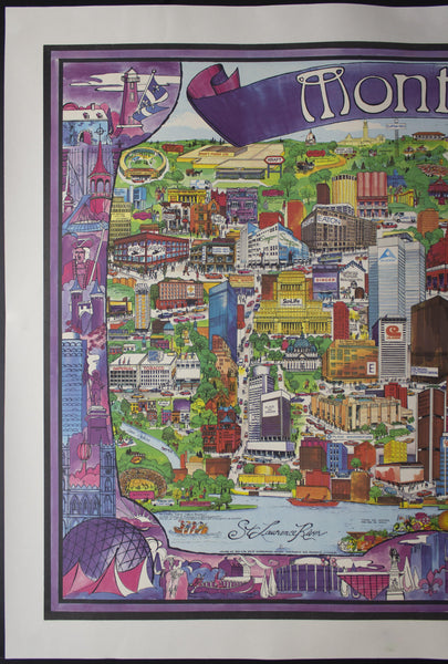 1974 Montreal Canada Pictorial Map by Swaena Lavelle Archar Inc. - Golden Age Posters