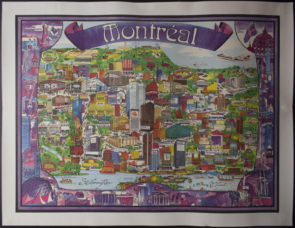 1974 Montreal Canada Pictorial Map by Swaena Lavelle Archar Inc. - Golden Age Posters